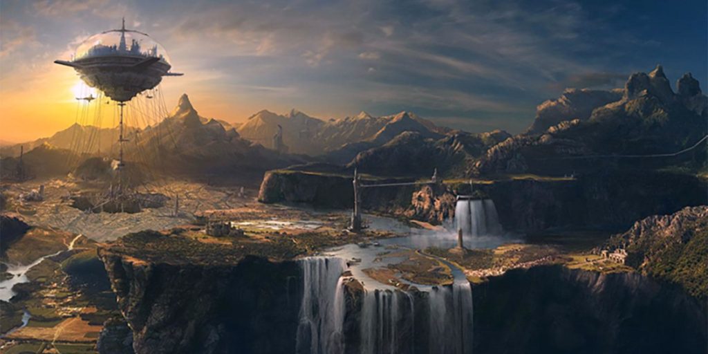 Paisagem em efeito visual matte painting